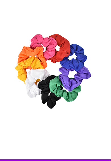 8 Neon-Scrunchies Aus Baumwolle – Weiche Haargummis Für Mittleres Bis Langes Haar, Knitterfrei